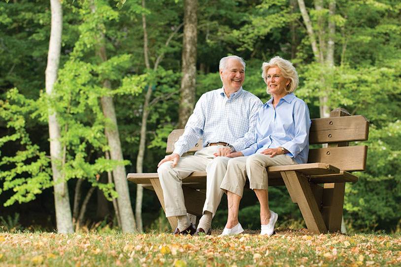 A couple sitting together. Links to Tangible Personal Property