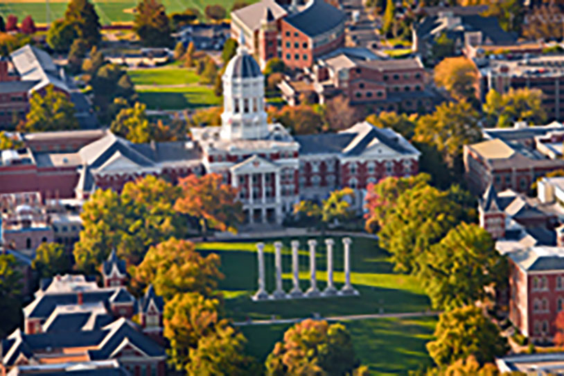 A view of campus. Links to Julaine Kiehn story