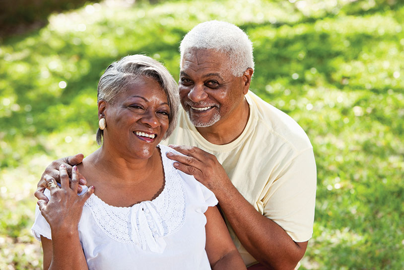 Couple smiling. Links to Gifts of Cash, Checks, and Credit Cards